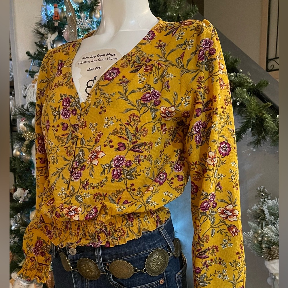 Floral Yellow Blouse